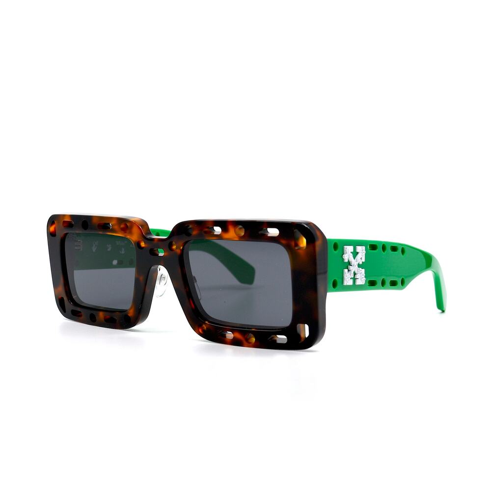 OFF-WHITE 0ER1025 HAVANA GREEN GREY WOMEN'S AUTHENTIC SUNGLASSES - Picture 2 of 12